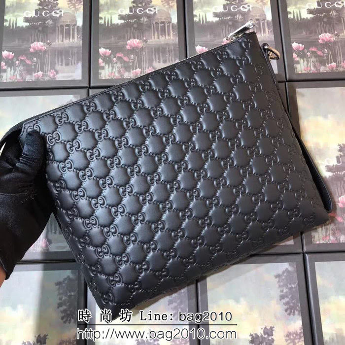GUCCI古馳 專櫃最新上新 頂級原單 百搭款 男士手拿包 473881 克壓花皮 WTG1954
